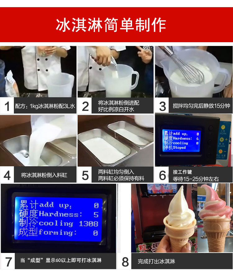 冰淇淋機(jī)商用小型冰淇淋機(jī)臺式不銹鋼雪糕機(jī)特價(jià)拿樣 廠家直供