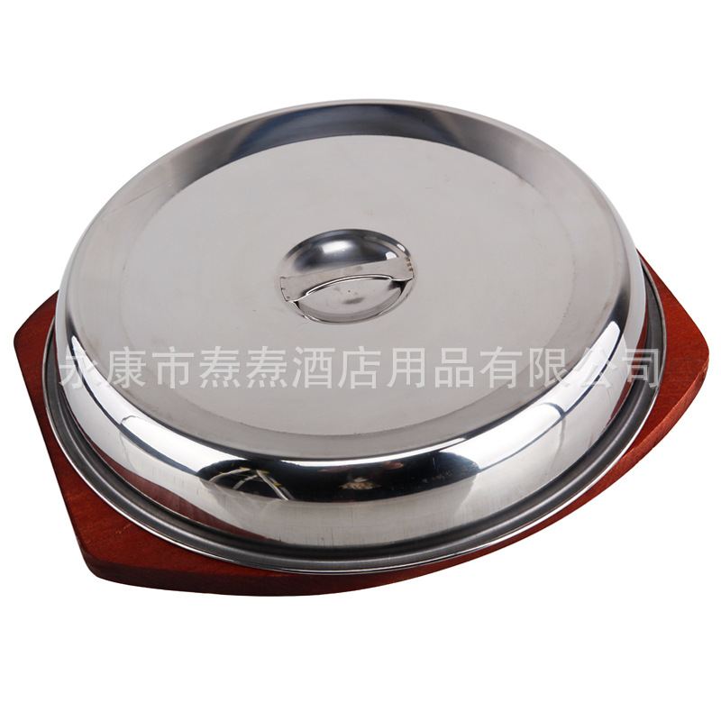 廠(chǎng)家直銷(xiāo)加厚鑄鐵烤盤(pán)西餐牛扒鐵板燒 家用煎牛排鐵板 牛排盤(pán)鐵板
