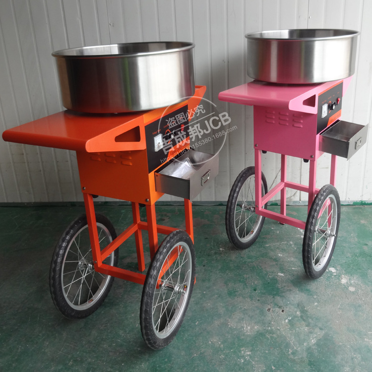 手推立式帶輪商用棉花糖機(jī)，多功能家用棉花糖機(jī)