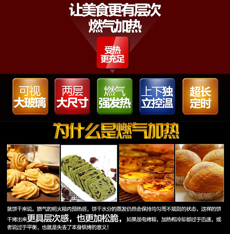 臺式SGP-2-4商用烤箱 雙層大烘爐設(shè)備燃?xì)獗人_烤爐 二層披薩烤箱