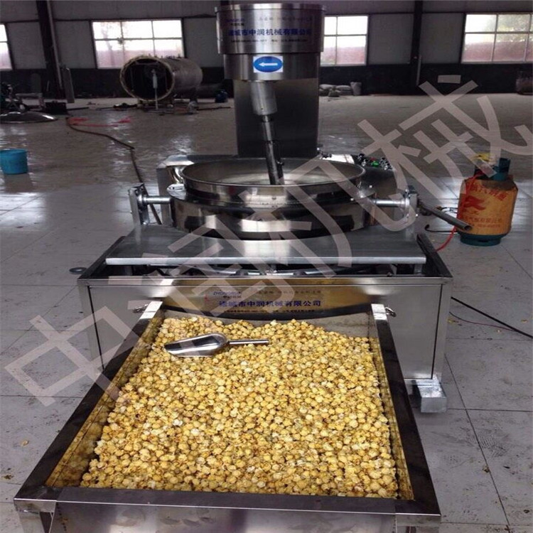 中潤(rùn)節(jié)能PLC電磁加熱智能自動(dòng)攪拌大型商用美式球形爆米花機(jī)