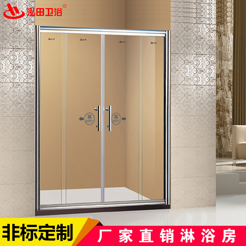 酒店工程移門簡易淋浴房 屏風(fēng)鋼化玻璃 整體衛(wèi)浴廠家直銷批發(fā)