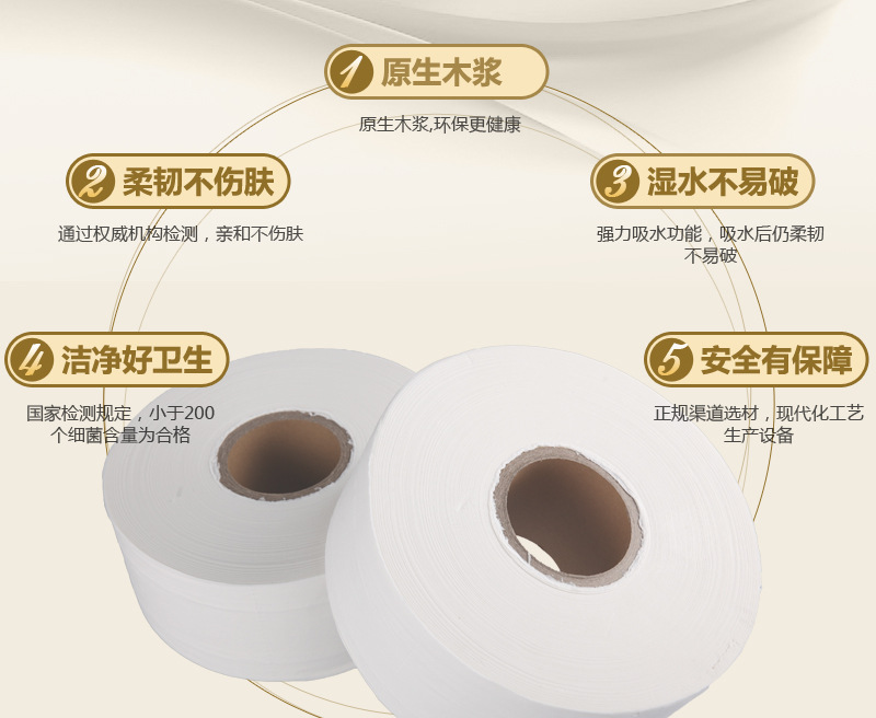 蓓安適卷紙 無(wú)芯大盤(pán)紙 廁所用紙 酒店ktv飯館專用紙 木漿卷筒紙