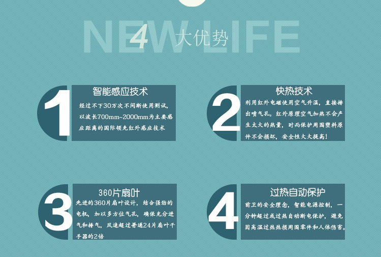 自動感應(yīng)干手器衛(wèi)生間公共場所浴室酒店高速干手機(jī)1800W烘手器