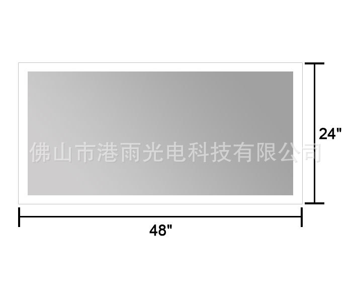 供應創(chuàng)意時尚浴室防霧水銀鏡 酒店衛(wèi)生間鏡 帶時間觸摸LED鏡