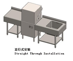 歐德寶小型洗碗機(jī)酒店專用全自動揭蓋提拉式烘干洗杯洗碗機(jī)