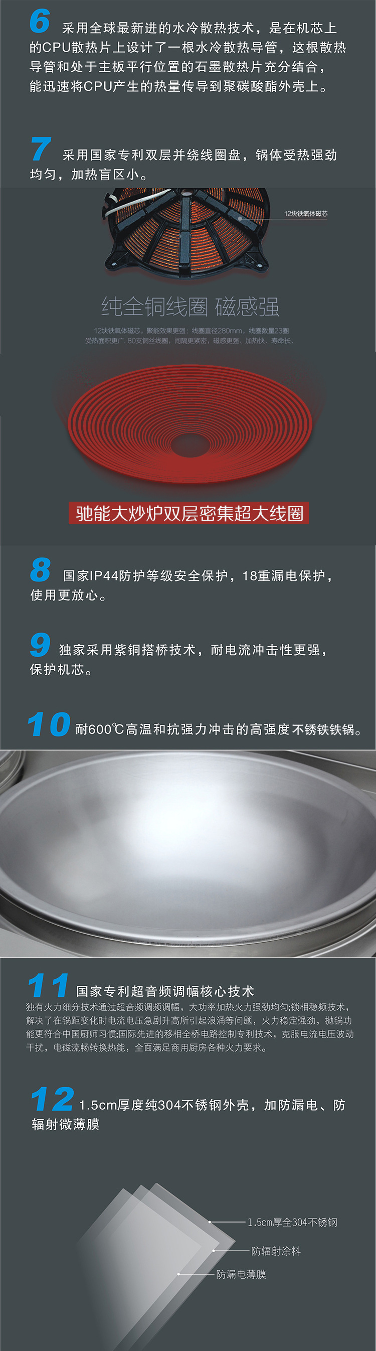 馳能大功率商用電磁大炒爐廠家批發(fā)食堂電磁大鍋灶單灶臺電磁炒灶