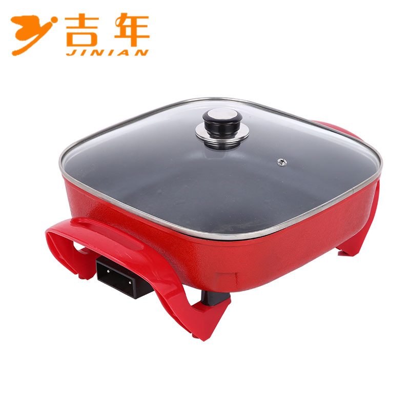 外貿廠家直銷批發(fā)韓式多功能電熱火鍋電煎鍋燒烤多檔溫控不粘鍋