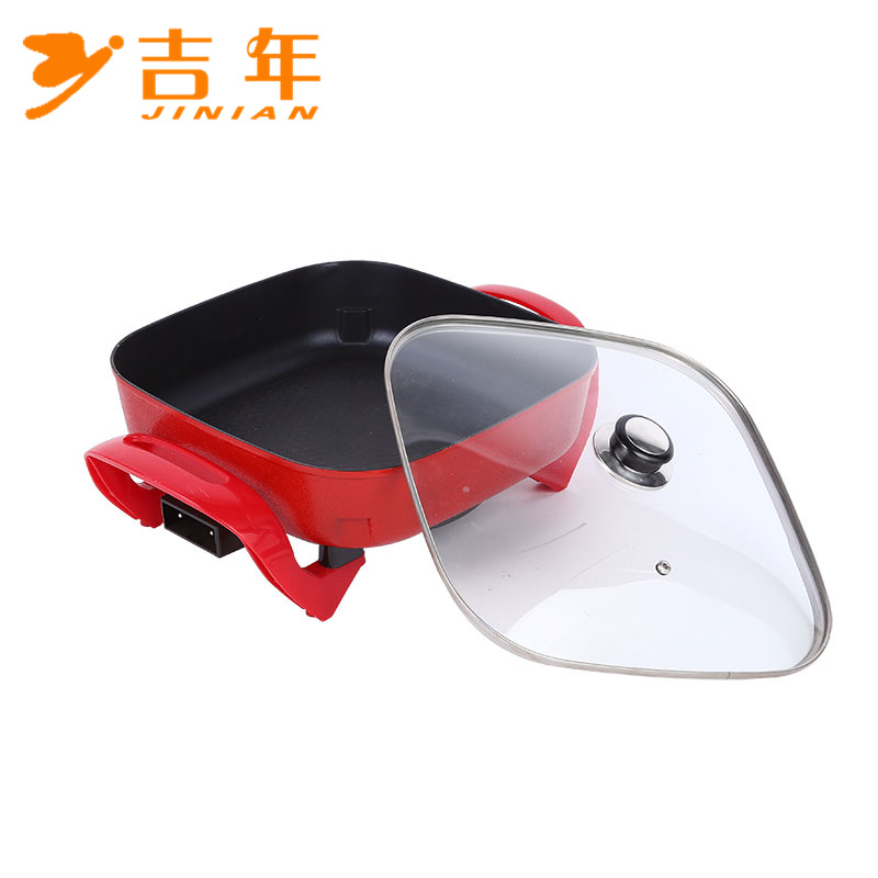 外貿廠家直銷批發(fā)韓式多功能電熱火鍋電煎鍋燒烤多檔溫控不粘鍋