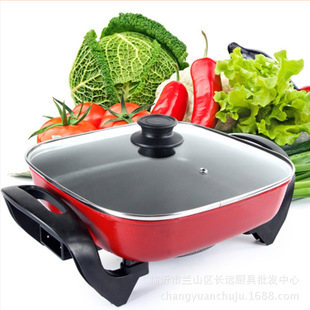 廠家直銷(xiāo)多功能韓式電煎鍋 加深加箅電熱鍋 養(yǎng)生四方鍋電火鍋禮品