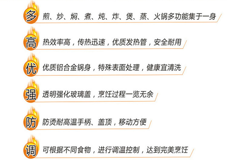 廠家直銷(xiāo)多功能韓式電煎鍋 加深加箅電熱鍋 養(yǎng)生四方鍋電火鍋禮品