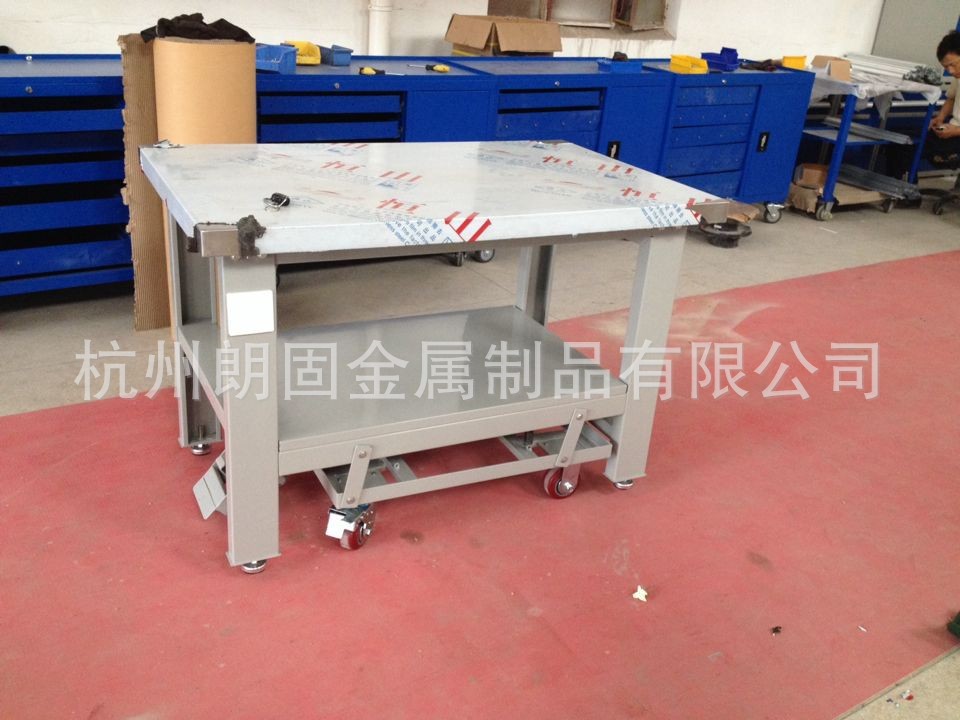 廠家直銷生產(chǎn)線移動(dòng)工作臺(tái) 定做雙層工作桌升降工作臺(tái)批發(fā)