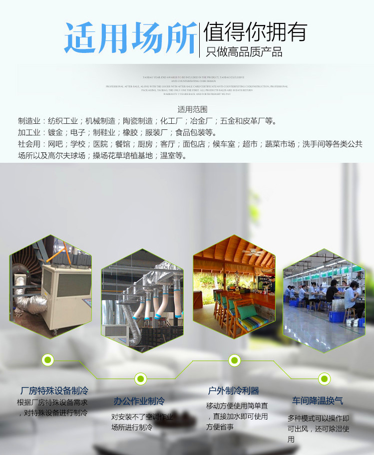 商用空調(diào)扇 單冷型 冷風(fēng)扇 工業(yè)大功率冷風(fēng)機(jī)空調(diào) 十匹 六匹 三匹
